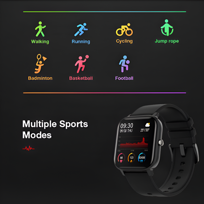 PulsePro P8 – Waterproof Smartwatch with Heart Monitor